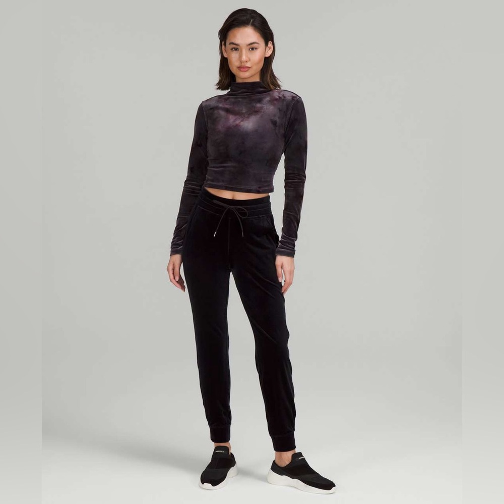 Lululemon✨NWT✨All Aligned Long Sleeve✨Crushed Velvet Interstellar Dark Grey✨4 - Picture 3 of 16
